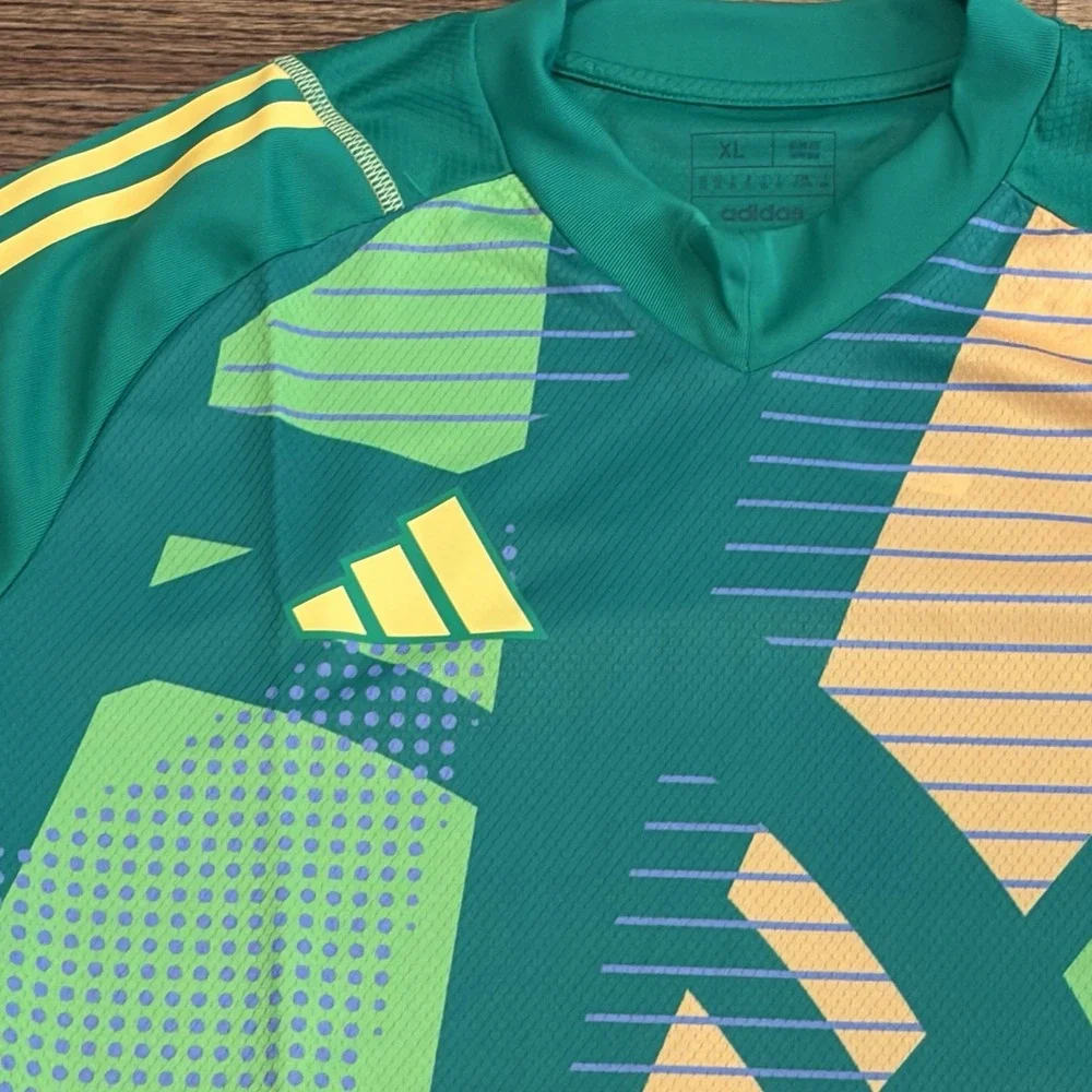 Adidas Tiro24 Pro Green Short Sleeve Soccer Jersey Men's Size XL IS5349